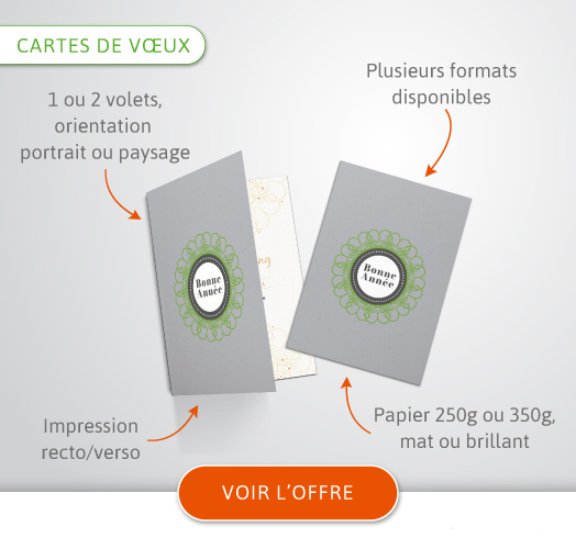 Vos cartes de voeux à partir de 15 € HT ! impression cartes de voeux 2017